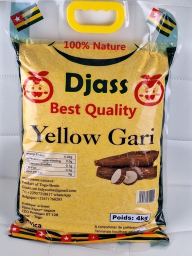 [D10832] DJASS Togo Yellow Gari 4kg Per Pc.