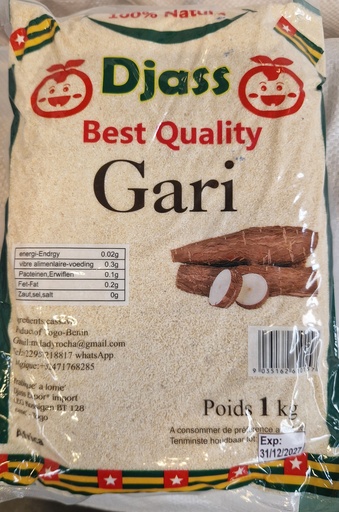 [P01319] DJASS Togo White Gari 10x1kg.