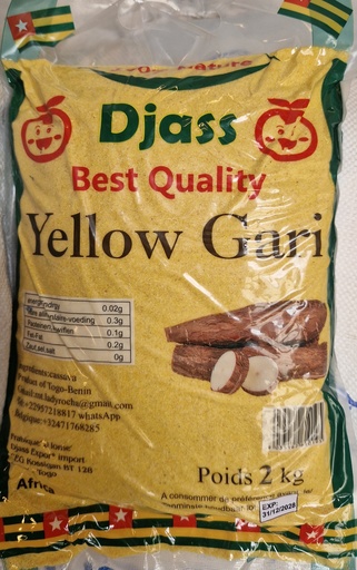 DJASS Togo Yellow Gari 10x2kg Bag.
