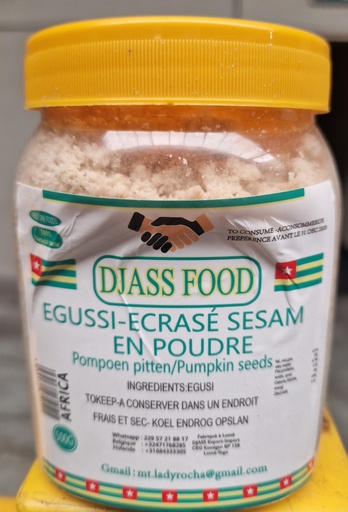 [D11210] DJASS Egusi/Mbika Powder En Boit 9x400gm Jar 