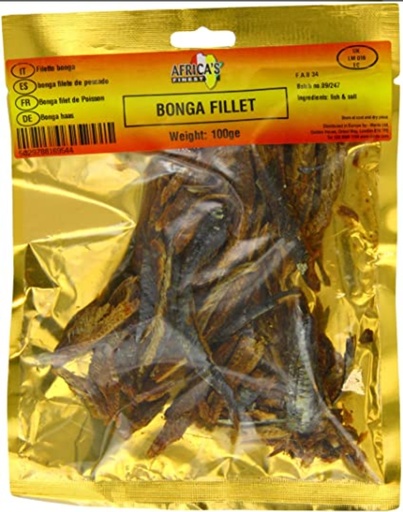 Africa Finest Bonga Fillet 10x100gm