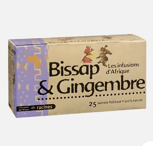[B10395] Tisane Bissap & Gingembre 10x25gm Sachets (40gm).