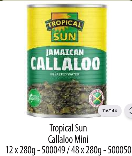 Tropical Sun Callaloo Mini Case 48x280gm