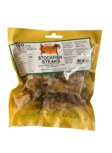 [P11583] African Beauty Stock Fish Cod Steaks 10x100gm 