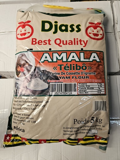 [D10807] Djass Amala Yam Flour 5kg Bag Per Pc