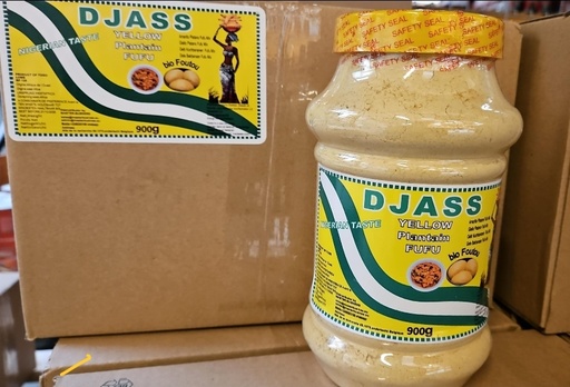 [D10835] Djass Yellow Plantain Fufu 5x900gm. 