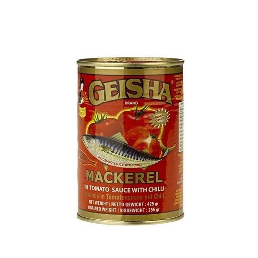 [C10480] Geisha Jack Makerel Chilli Souce Red 12x425gm 
