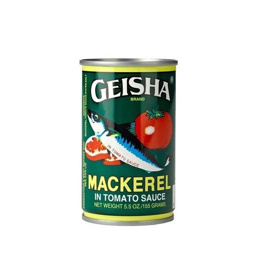 [C10481] Geisha Jack Makerel Tomate Sauce Green 12x425gm.