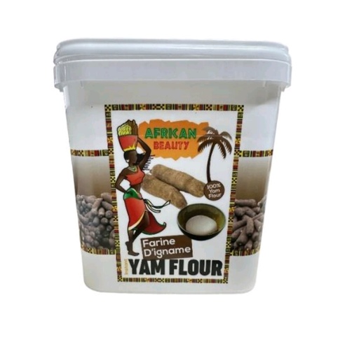 [D10770] African Beauty Yam Flour 4kg Bucket  