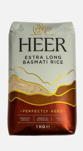 [D11080] Heer Extra Long White Basmati Rice 10kg.