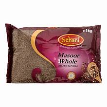 [D11001] Schani Brown Lentils (Masoor Whole) 10x1kg.