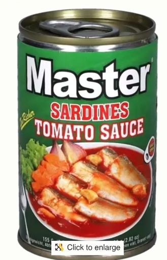 Master Sardeens in Tomate Sauce 50x155gm 