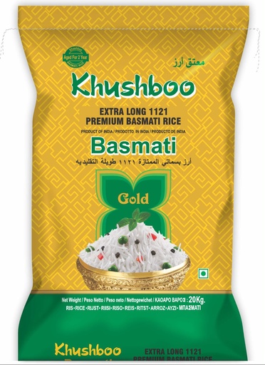 Khushboo Gold Basmati Rice 5kg.