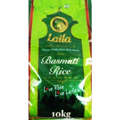 [D11017] Laila Basmati Rice Green 10kg 