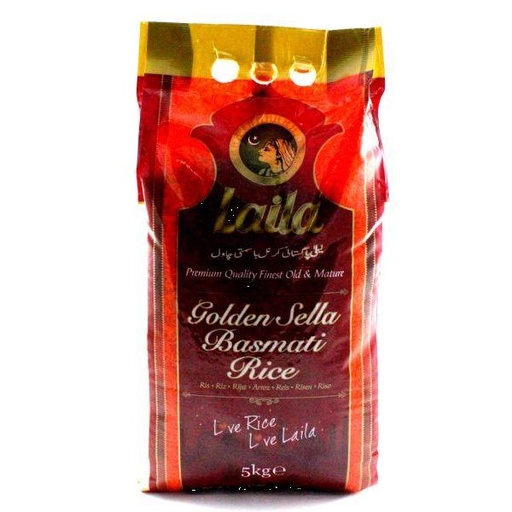 [D11027] Laila Sella Basmati Rice Red 5kg   
