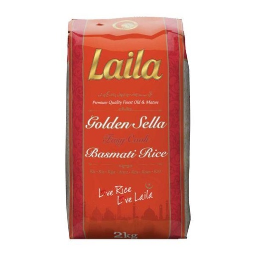 [D11028] Laila Sella Basmati Rice Red Brick Pack 6x2kg 