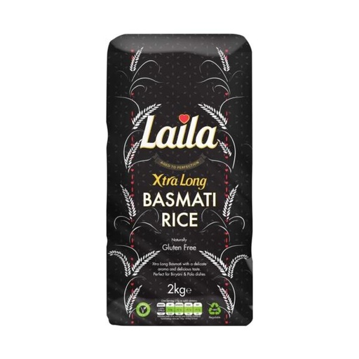 [D11031] Laila Xtra Long Grain Basmti Rice Black 5kg 