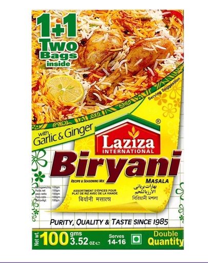[D11472] Laziza Biryani Masala 6x100gm  