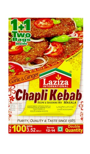 [D11484] Laziza Chappli Kebab Masala 6x100gm 