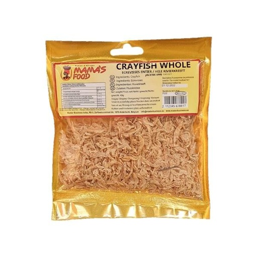 [PRS125] Mamas Food Cray Fish Whole 20x50gm 